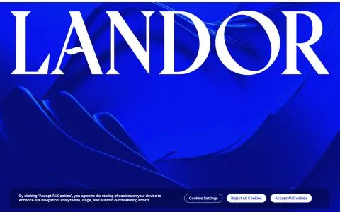 Homepage of Landor, a global brand consultancy