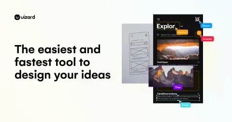 Homepage of Uizard, an AI UI design tool